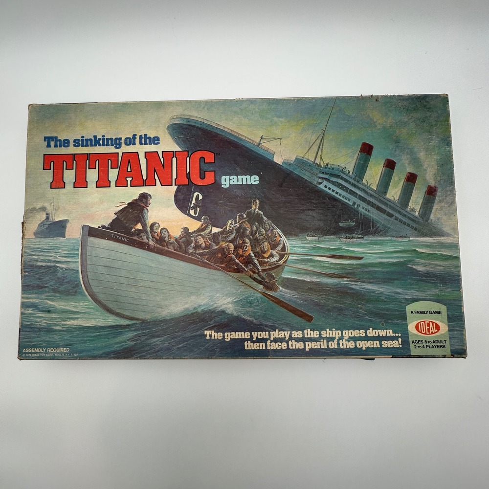 Vintage 1976 The Sinking of the Titanic Game Ideal Toy Corp Board Game Complete
